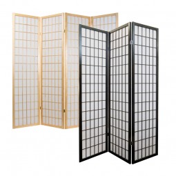 vidaXL Folding 3-Panel Room Divider Japanese Style 120x170cm White Paravent