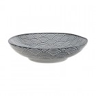 Pastateller - Japan Schwarz - Seigaiha 21 cm