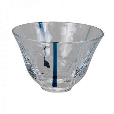 Sakebecher Glas Blau 90ml