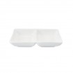 Sojasaucen-Schälchen 2 Kammern II 'Weiße Serie'