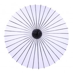 Sonnenschirm mit Papierbespannung Weiß ohne Motiv