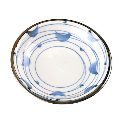 Sauce Plate Seiji Lawn White Blue