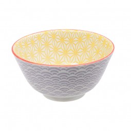 Food Bowl Asanoha Seigaiha - Yellow / Purple