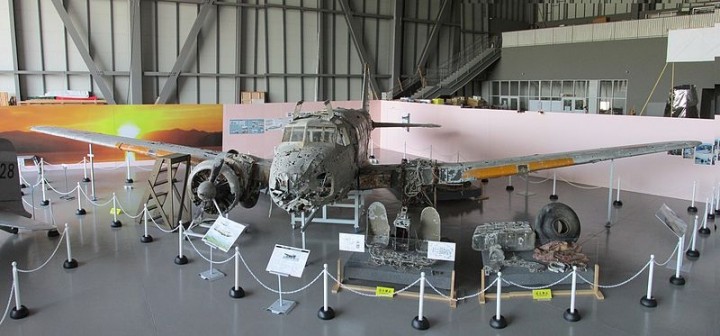 Ehemalige Schulflugzeuge der kaiserlichen japanischen Armee werden ausgestellt