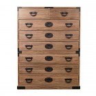 Tansu Drawer Cabinet Kiriwood High With Fittings