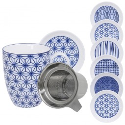 Tee-Set Japan Blau