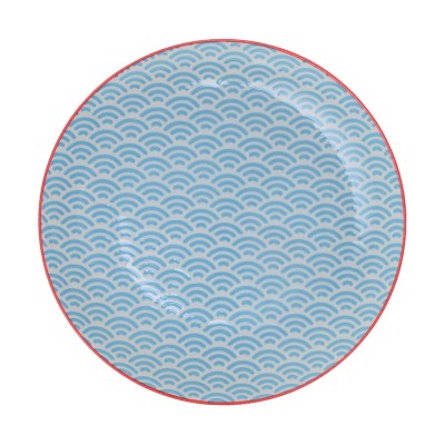 Plate Asanoha Seigaiha - Light Blue