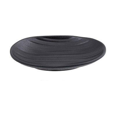 Plate Melamine Matt Black