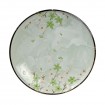 Plate Green Kosmee Round