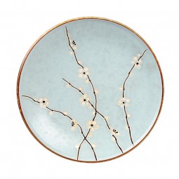 Plate Soshun Turquoise Round