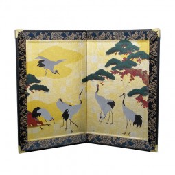 Table Screen - Cranes And Pine in Ivy