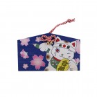 Ema Holztafel Goukaku Mangan & Manekineko – japanische Wunschtafel