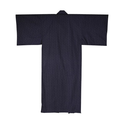 Yukata Linen Flower L Blue Bw 59 