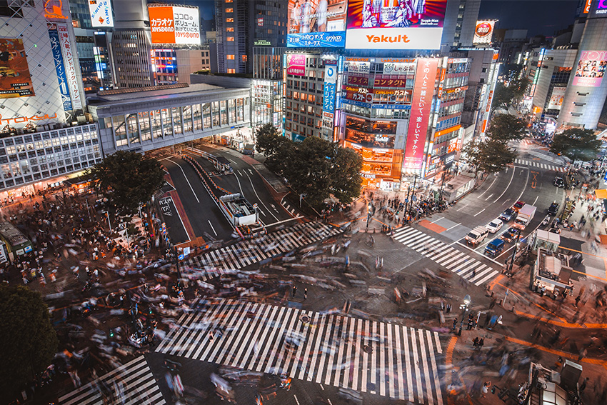 Tokio Shibuya Crossing Sightseeing