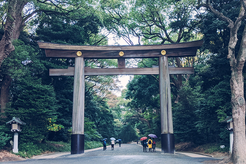 Torii Japanische Tore – Meiji Schrein in Tokio