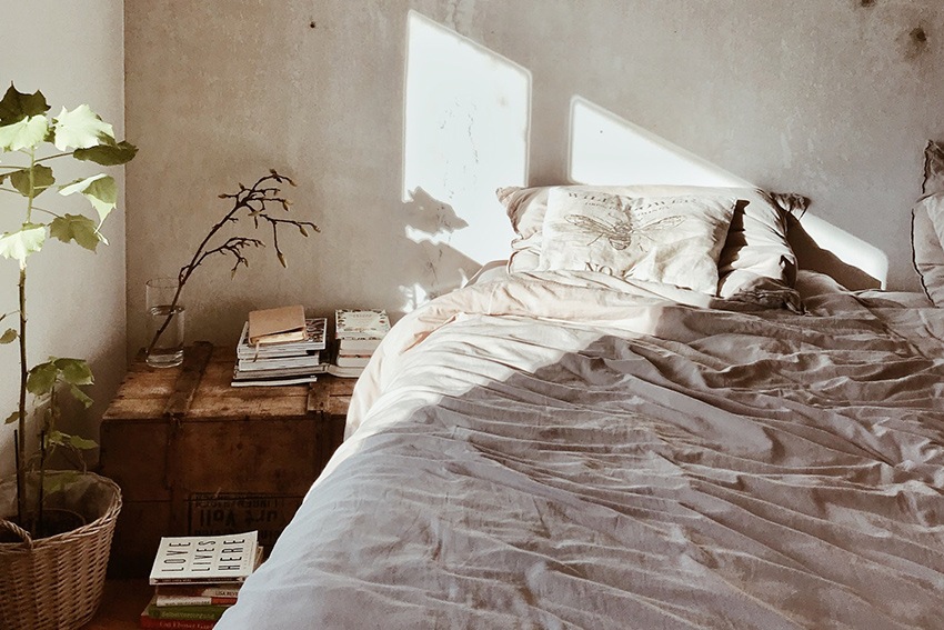 Wabi Sabi Lifestyle im Schlafzimmer