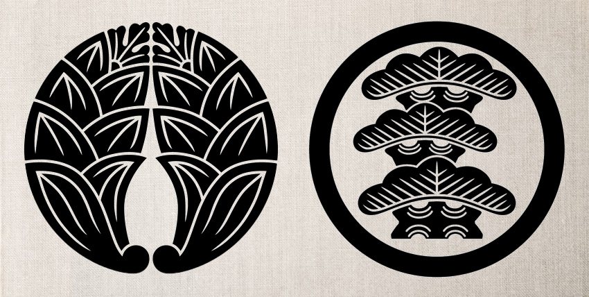 Japan Wappen Mon: Pflanzen, Blumen, Blüten Bedeutung