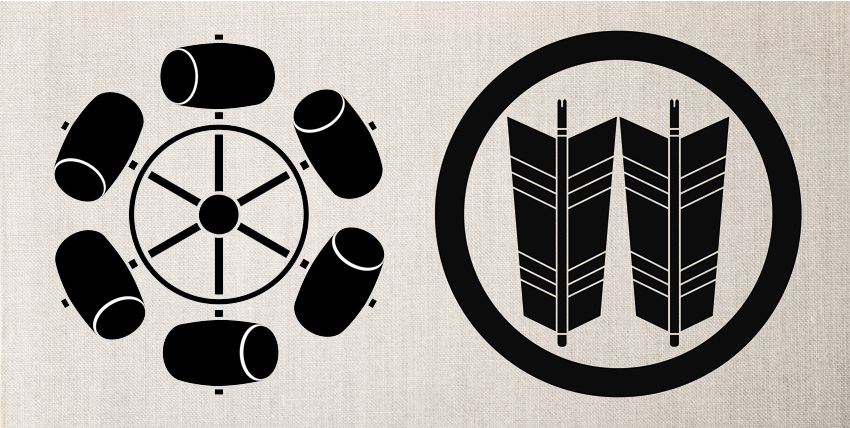 Japanisch Mon – Symbole Waffen und Werkzeuge